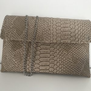 POCHETTE BANDOULIERE A CHAINETTE LOUISE KOMODO BEIGE