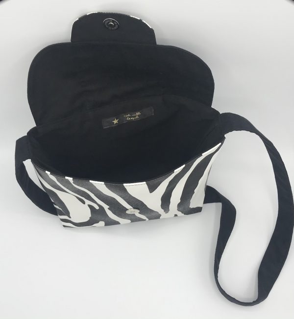 SAC BANDOULIERE EMMA ZEBRE / NOIR – Image 4