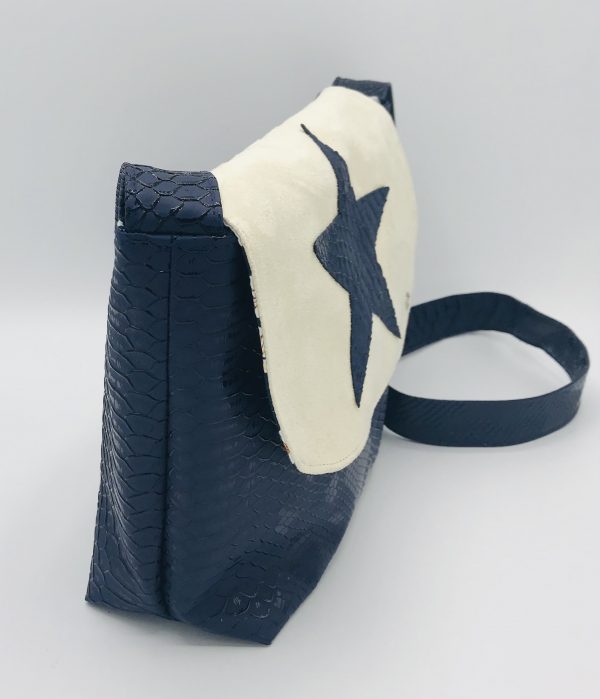 SAC BANDOULIERE ISABELLE MARINE / ÉCRU – Image 3