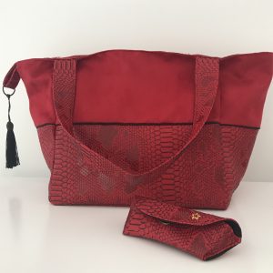 SAC CABAS MELANIE ROUGE KOMODO