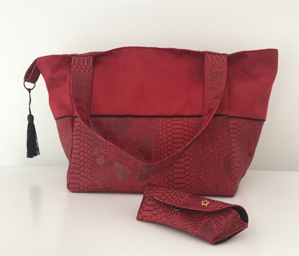 SAC CABAS MELANIE ROUGE KOMODO