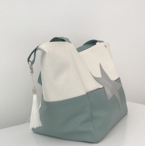 SAC CABAS MELANIE AMANDE / ECRU PAILLETÉ – Image 2