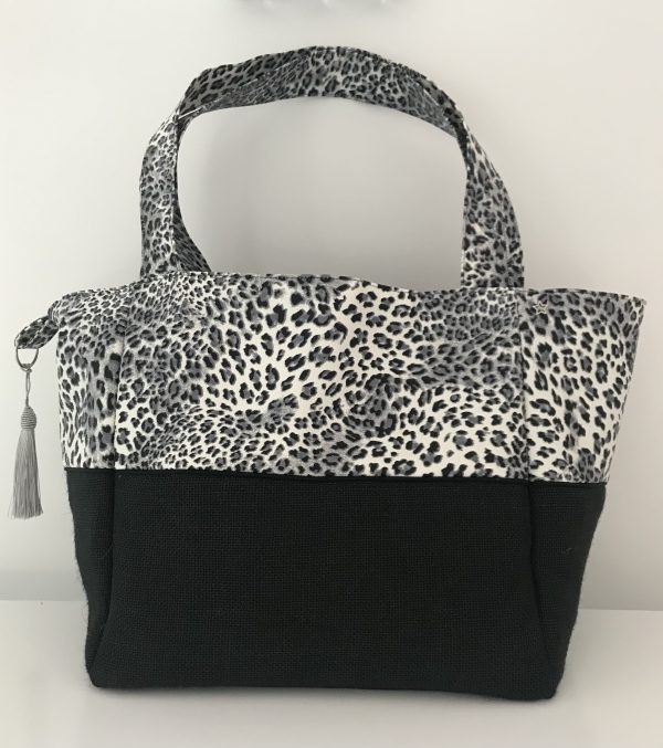 SAC CABAS MELANIE LEOPARD GRIS – Image 3