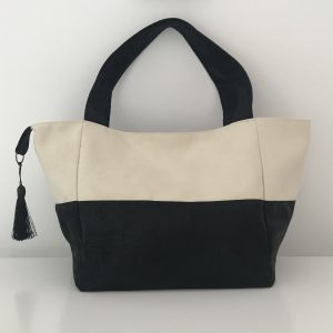 SAC CABAS MELANIE ECRU NOIR