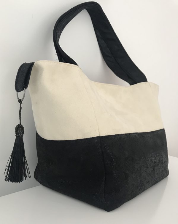 SAC CABAS MELANIE ECRU NOIR – Image 4
