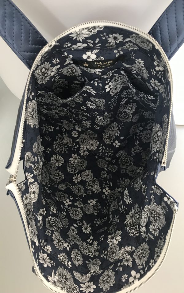 SAC CABAS JADE SIMILI CUIR KAPITON BLEU – Image 3