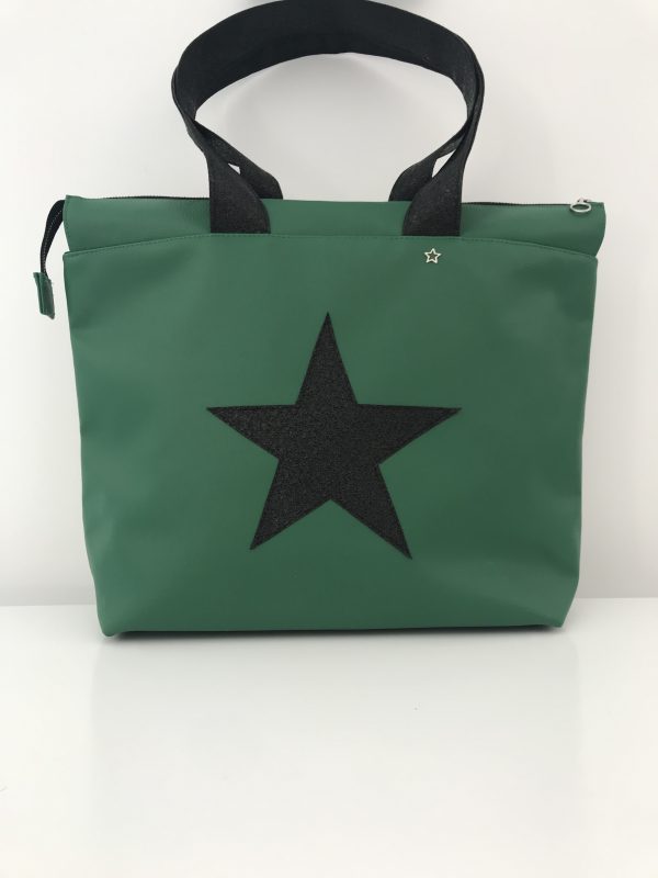 SAC CABAS JADE SIMILI CUIR VERT ÉPICÉA