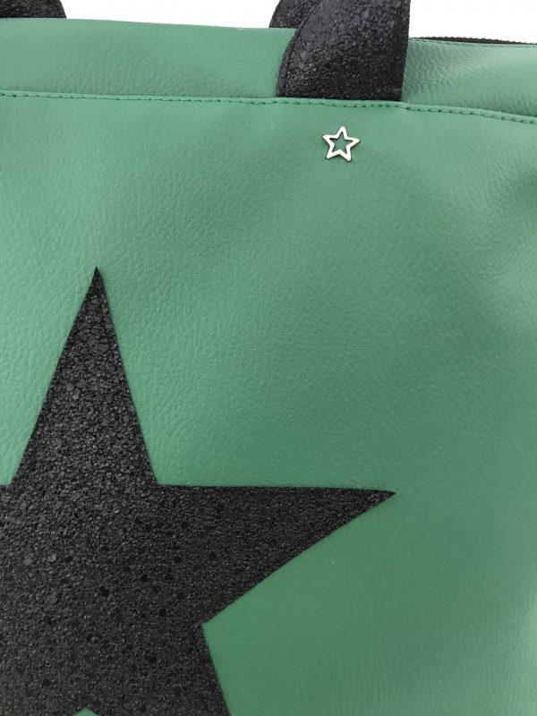 SAC CABAS JADE SIMILI CUIR VERT ÉPICÉA – Image 3