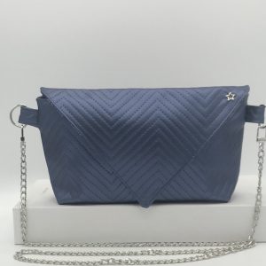 SAC CAMILLE SIMILI CUIR BLEU IRISÉ