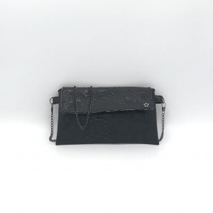 POCHETTE BANDOULIERE A CHAINETTE LOUISE KOMODO NOIR