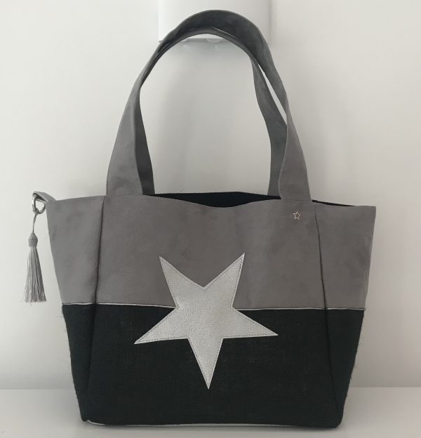 SAC CABAS MELANIE SUEDINE GRIS