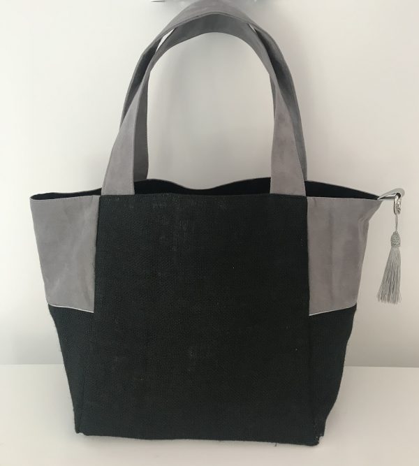 SAC CABAS MELANIE SUEDINE GRIS – Image 2