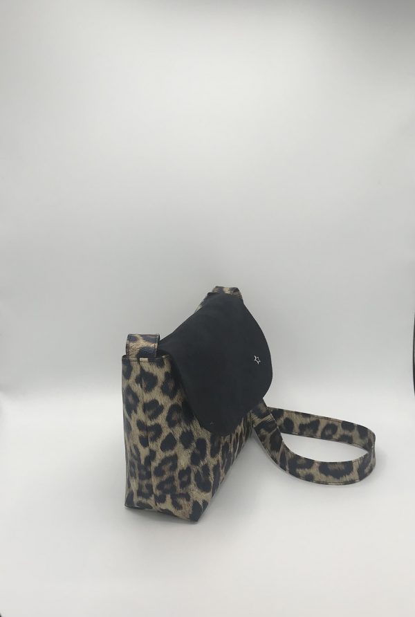 SAC BANDOULIERE ISABELLE LÉOPARD NOIR – Image 2