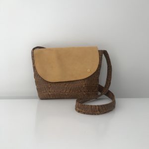 SAC BANDOULIERE ISABELLE ASPECT CAÏMAN FAUVE