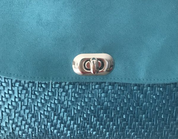 SAC BANDOULIERE IRIS PORTÉ ÉPAULE BLEU TURQUOISE – Image 3