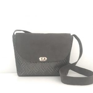 SAC BANDOULIERE IRIS PORTÉ ÉPAULE GRIS ACIER