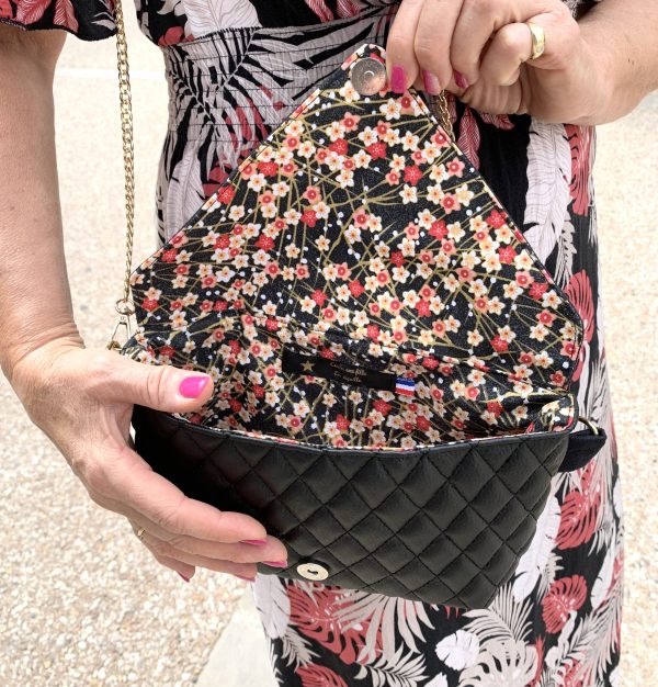 SAC CAMILLE MATELASSÉ NOIR – Image 2