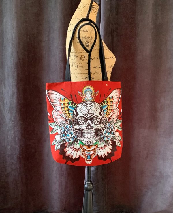 TOTE BAG SKULL ROUGE